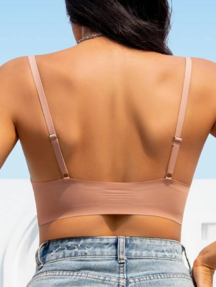 Solid Wireless Casual Bra-Soco Hoodie