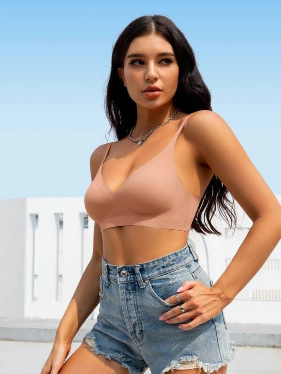 Solid Wireless Casual Bra-Soco Hoodie