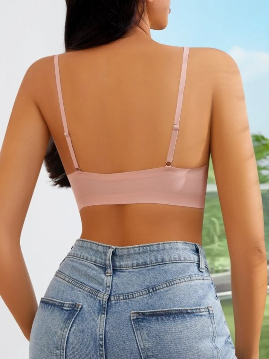 Solid Wireless Casual Bra-Soco Hoodie