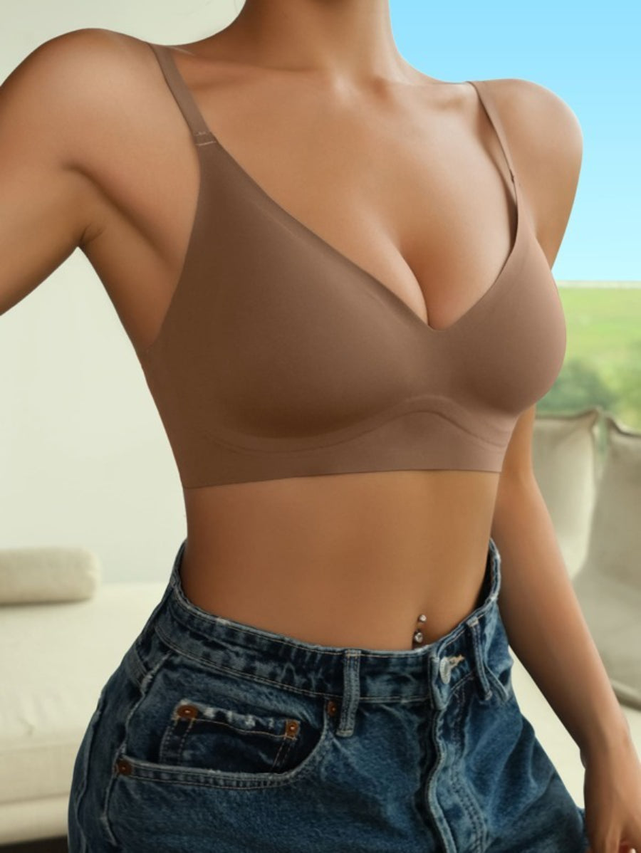 Solid Wireless Casual Bra-Soco Hoodie