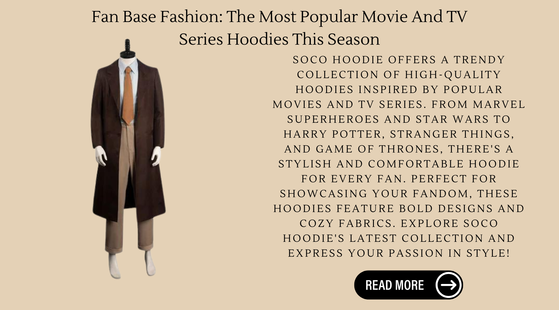 Fan Base Fashion: The Most Popular Movie And TV Series Hoodies This Season-Soco Hoodie