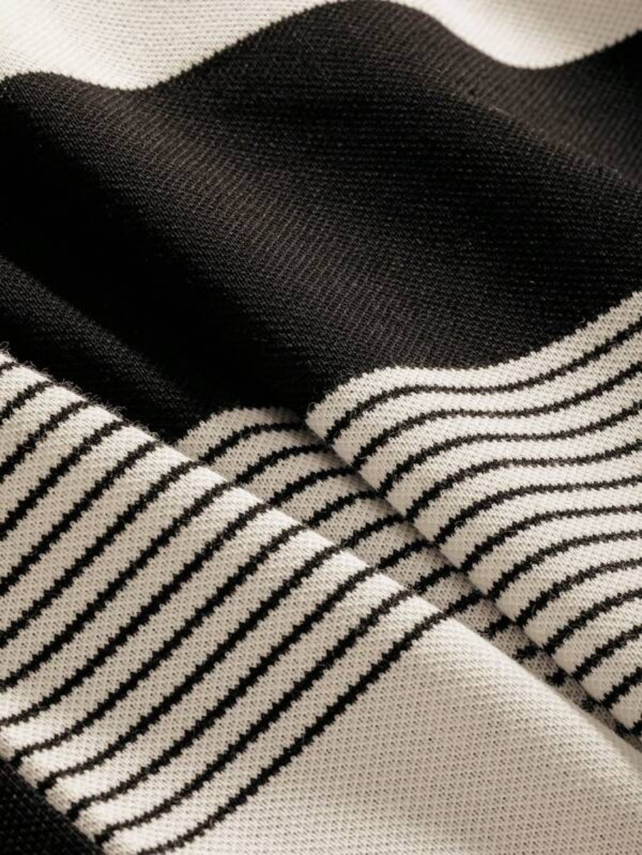 Striped Pattern Block Lounge Set-Soco Hoodie