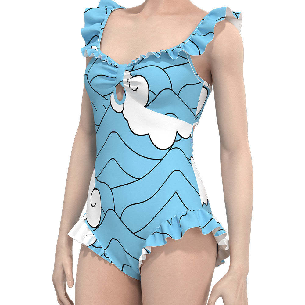 DS Demon Slayer Kamado Tanjirou Cosplay Swimsuit-Soco Hoodie