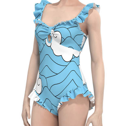 DS Demon Slayer Kamado Tanjirou Cosplay Swimsuit-Soco Hoodie