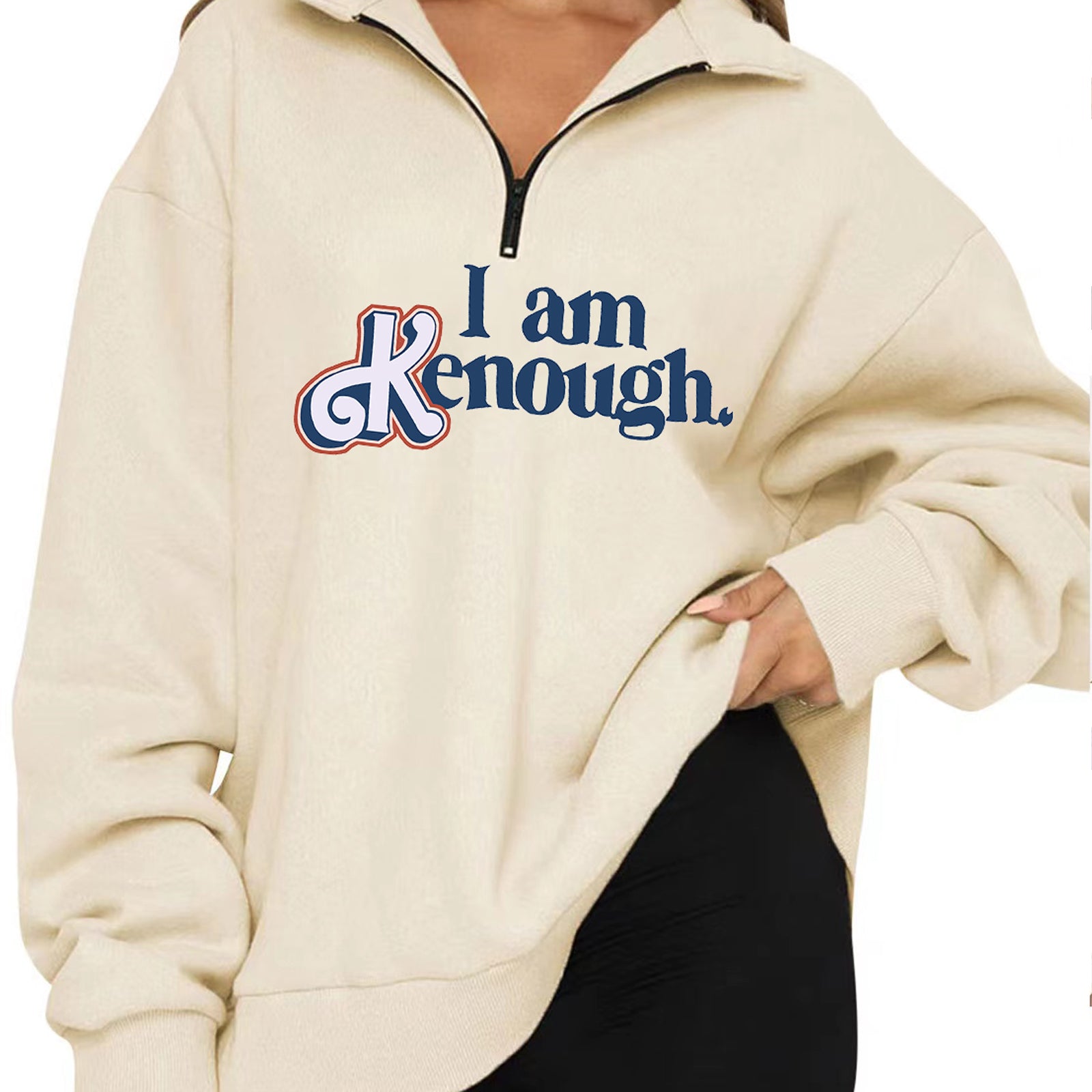 Text Printed Elegant Hoodie-Soco Hoodie