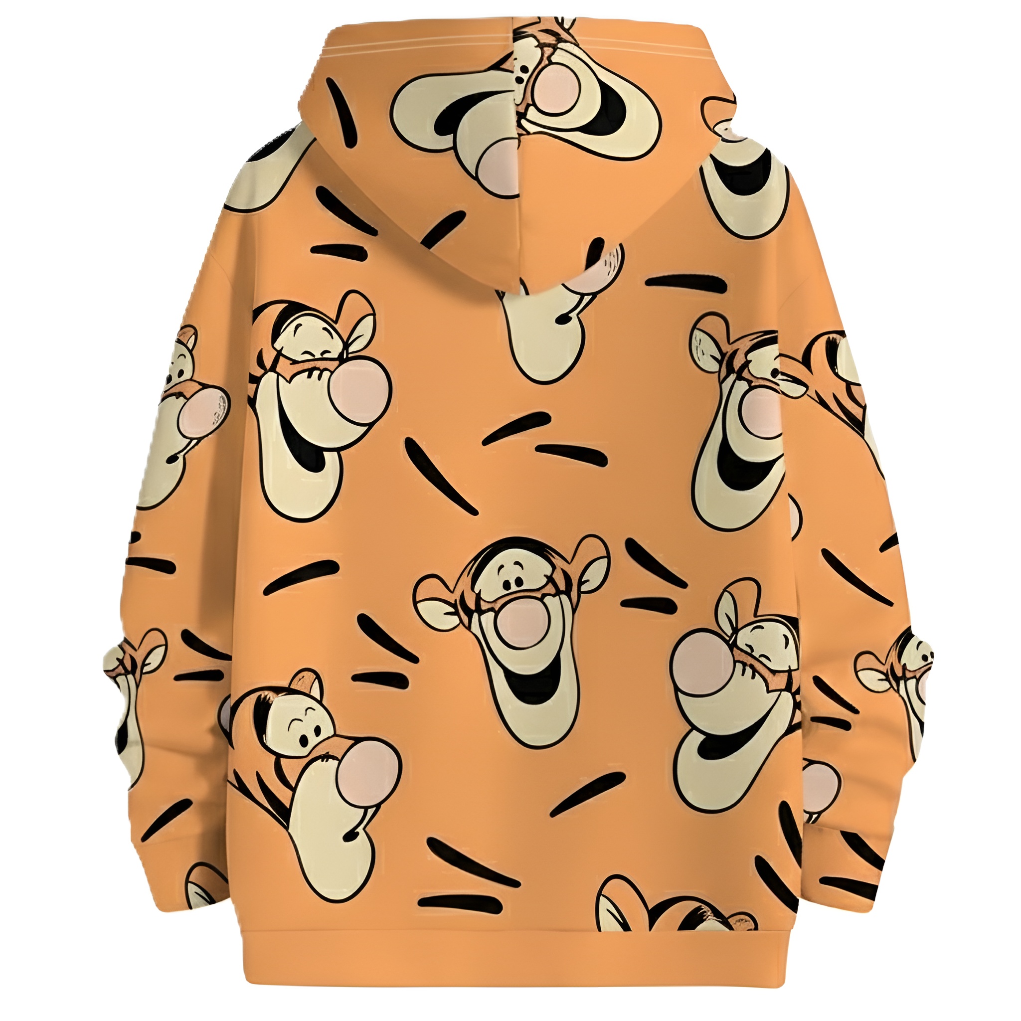 Tiger Character Print Men Pullover Hoodie