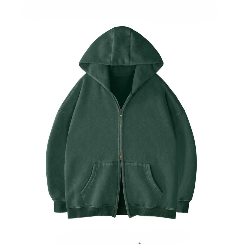 Unisex Oversized Zip Up Hoodie