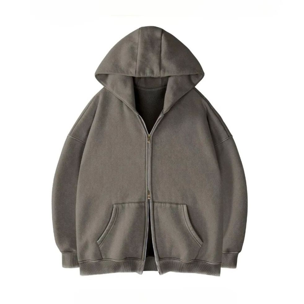Unisex Oversized Zip Up Hoodie