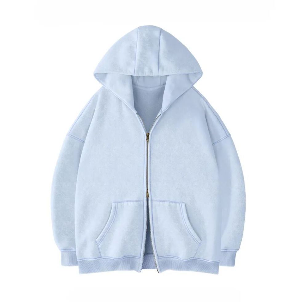 Unisex Oversized Zip Up Hoodie