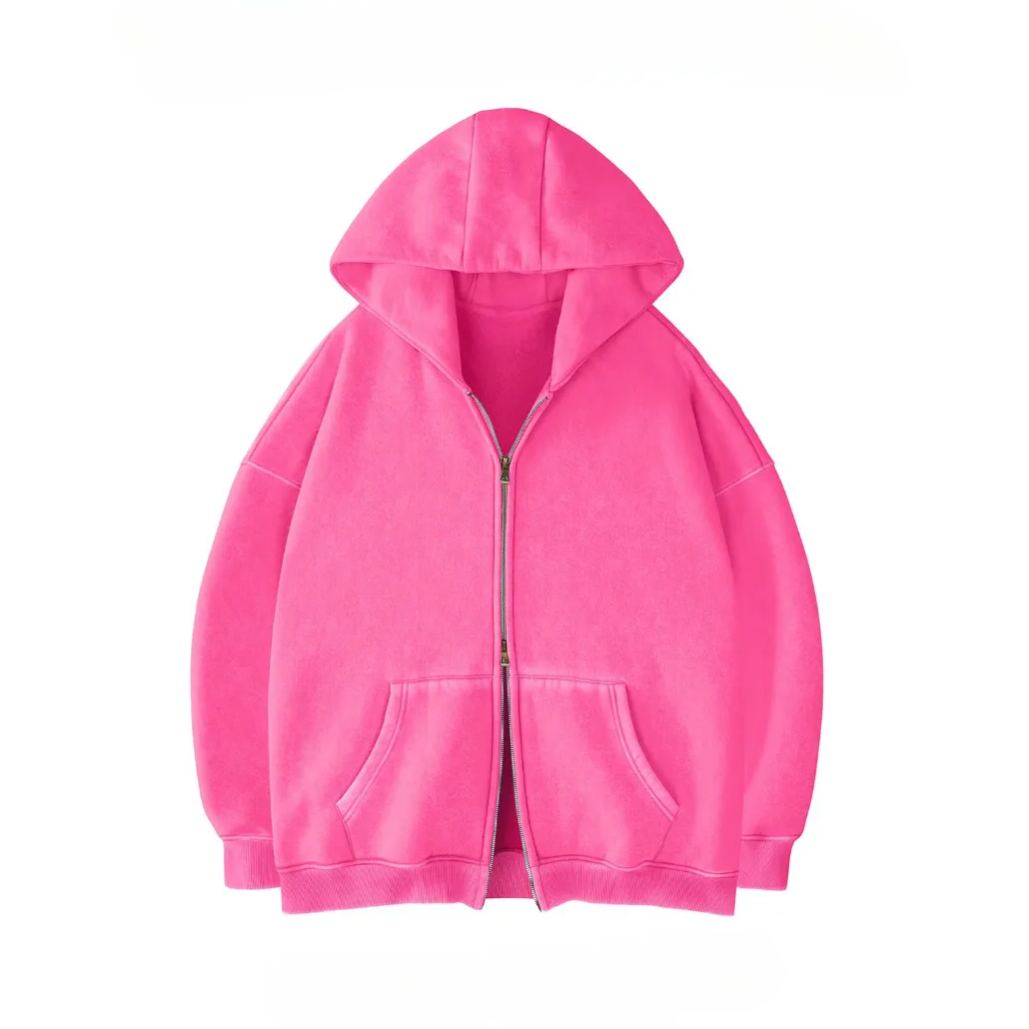 Unisex Oversized Zip Up Hoodie