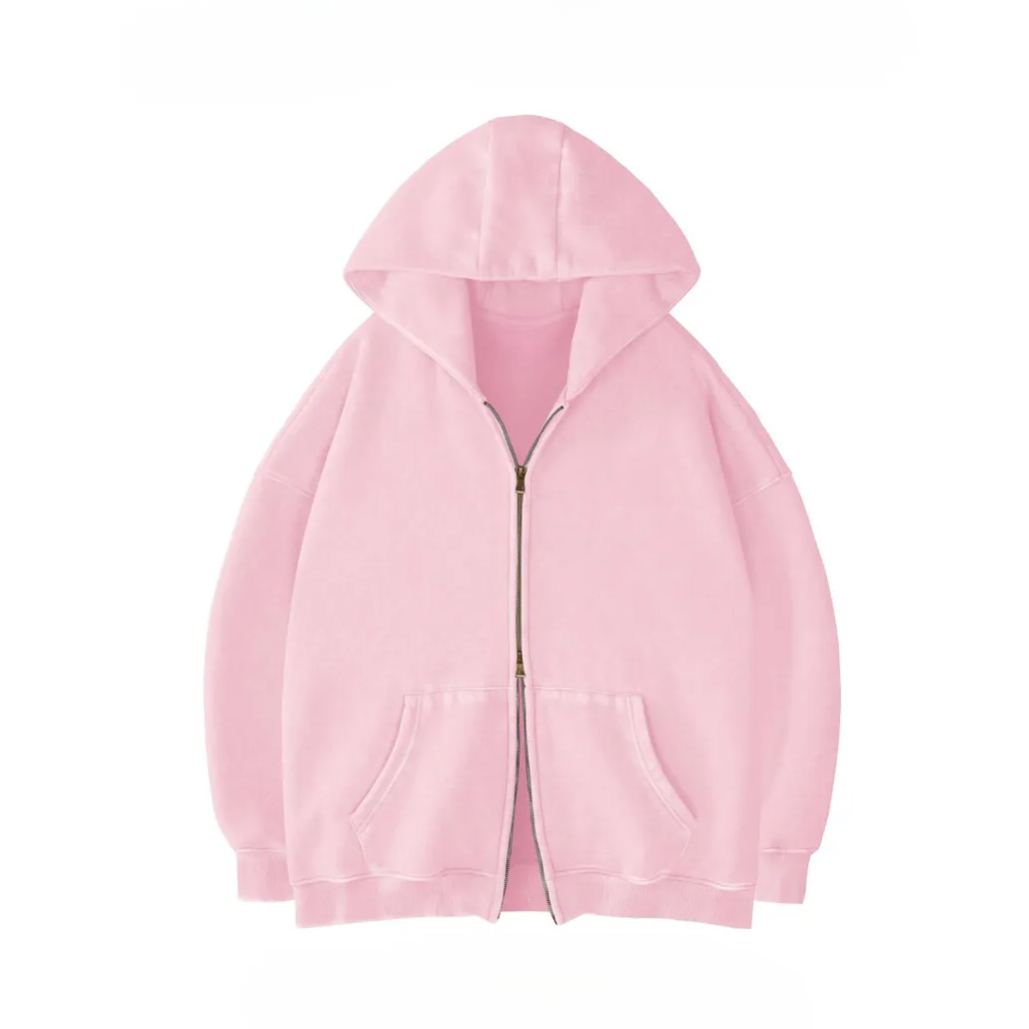 Unisex Oversized Zip Up Hoodie