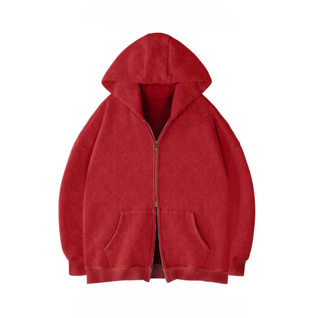 Unisex Oversized Zip Up Hoodie
