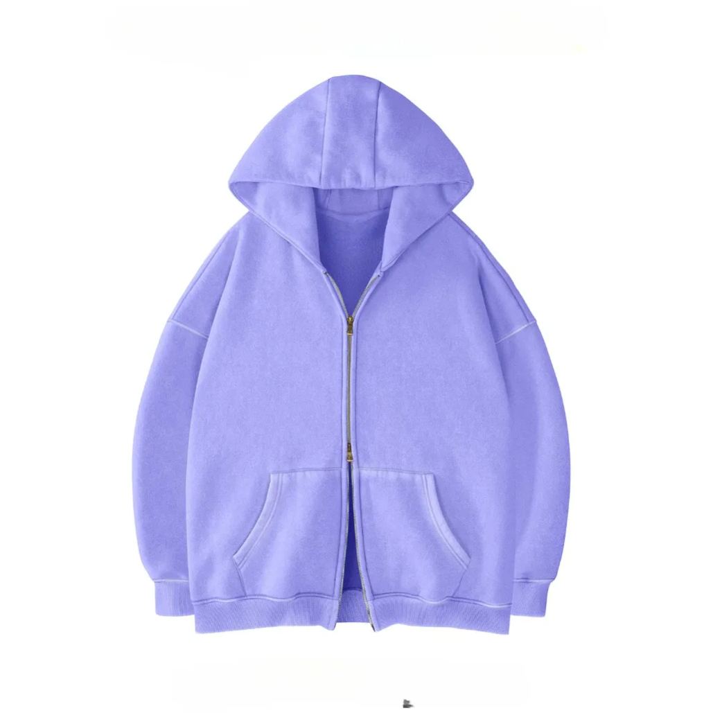 Unisex Oversized Zip Up Hoodie