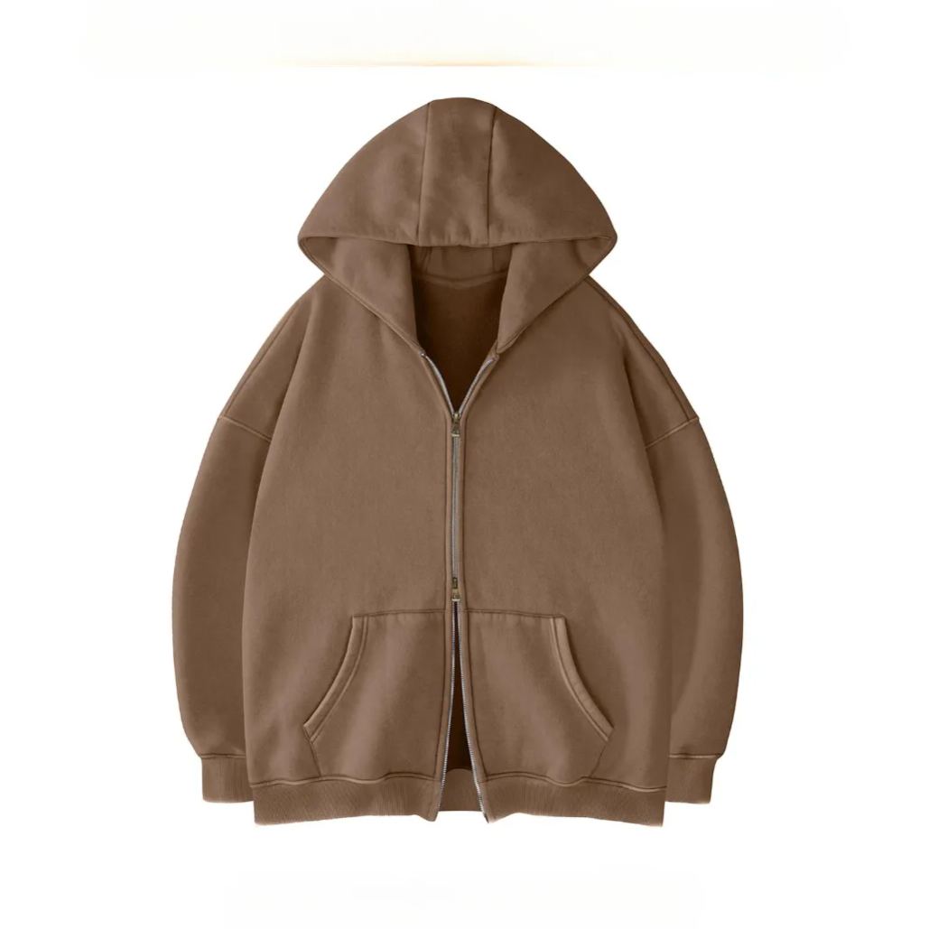Unisex Oversized Zip Up Hoodie