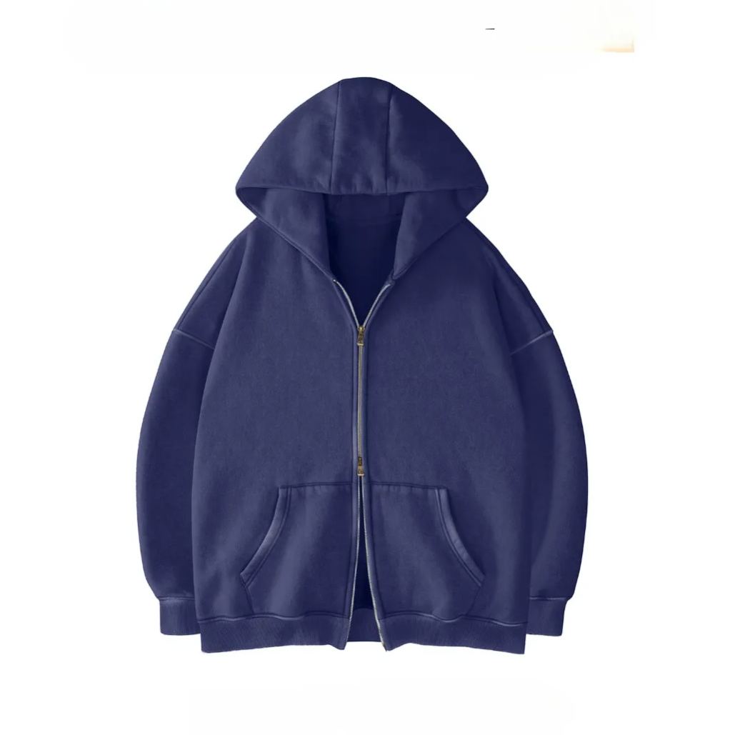 Unisex Oversized Zip Up Hoodie