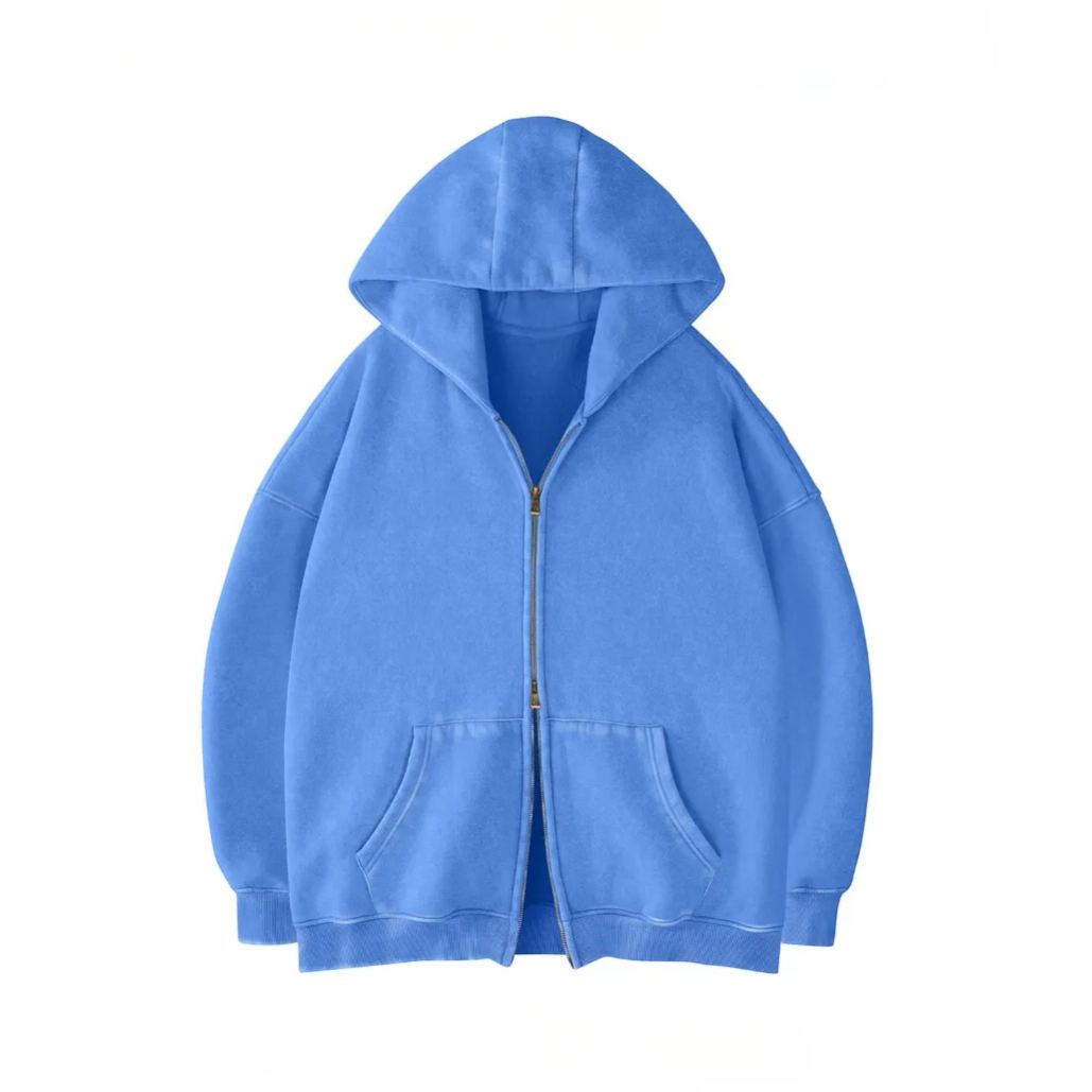 Unisex Oversized Zip Up Hoodie