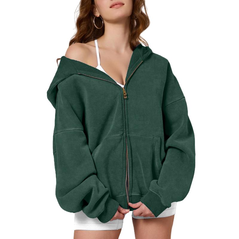 Unisex Oversized Zip Up Hoodie