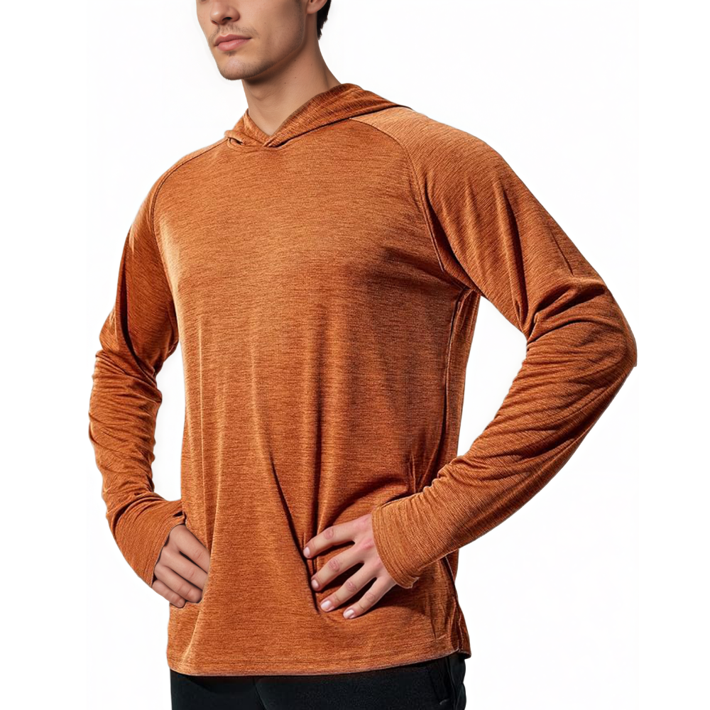 Mens UPF 50 Plus Sun Protection Long Sleeve Hoodie