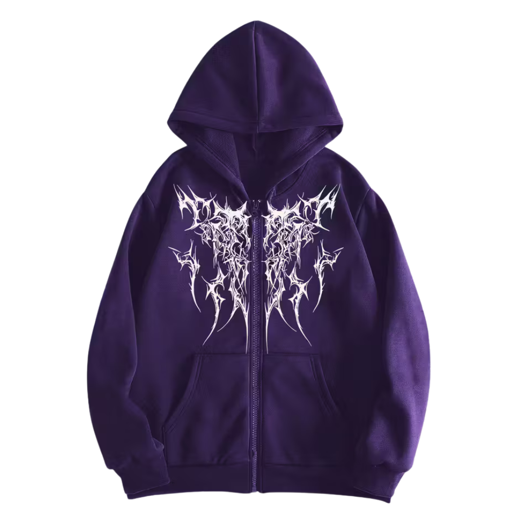 Polyester Blend Casual Zip Up Sweatshirt Hoodie With Kangaroo Pocket