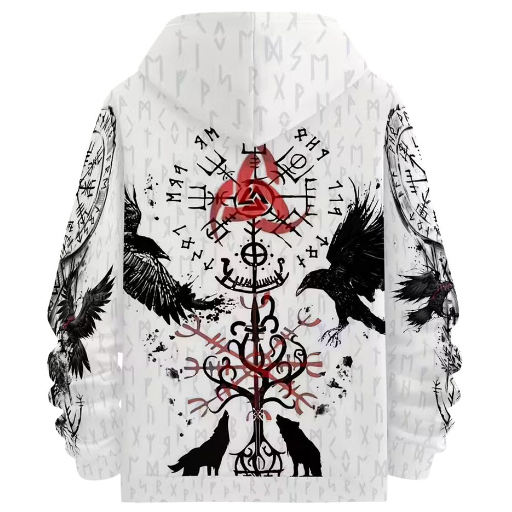 3D Graphic Print Long Sleeves Drawstring Hoodies