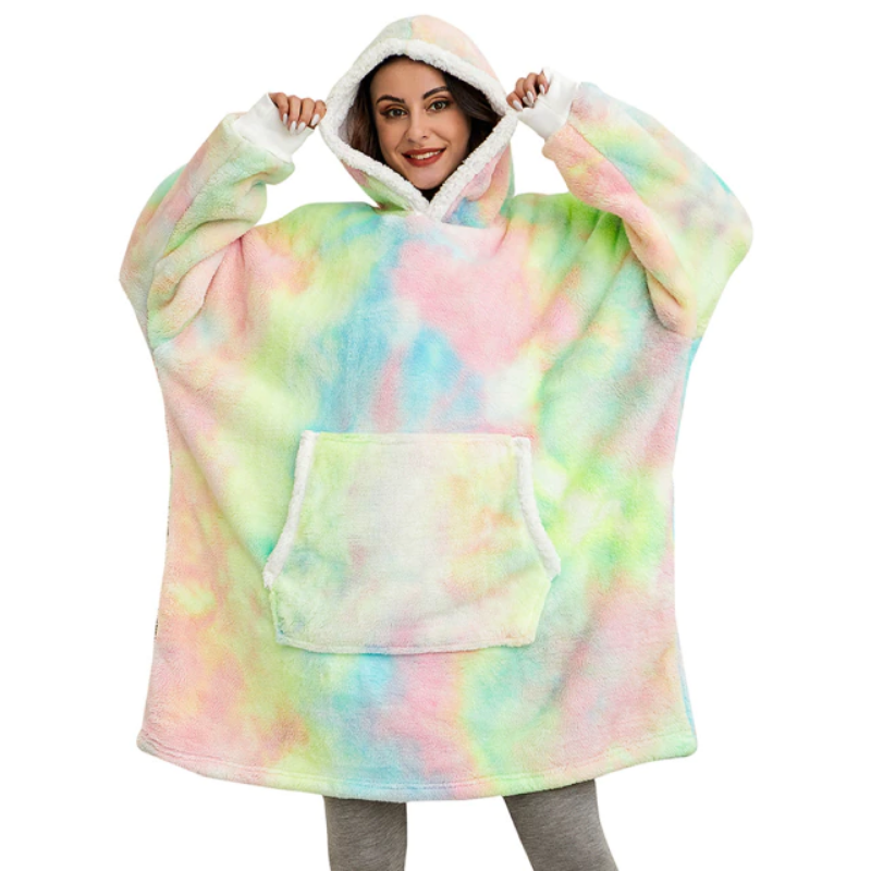 The Sweatshirt Tie Dye Blanket Hoodie-Soco Hoodie