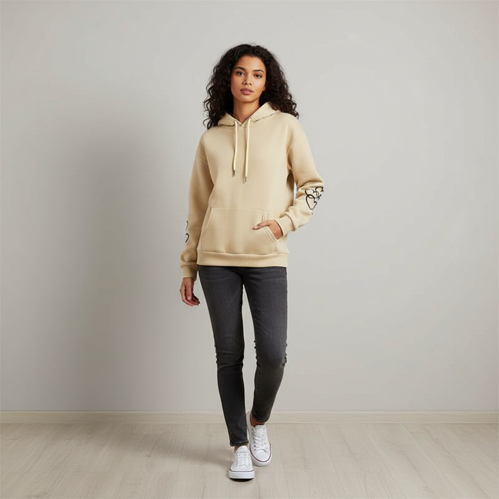 Casual Plus Size Cow Print Hooded Pullover Sweatshirt