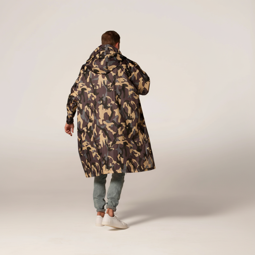 Smiles Patterned Design Rain Poncho