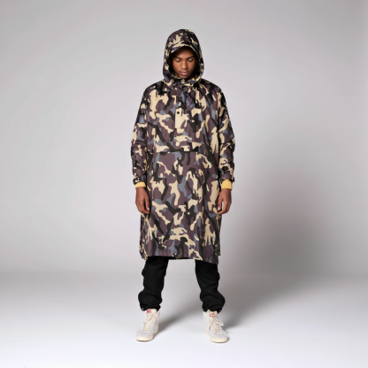 Smiles Patterned Design Rain Poncho