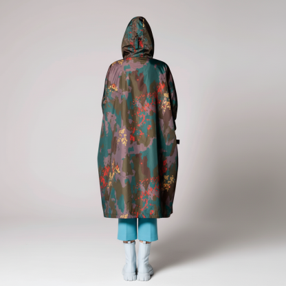 Smiles Patterned Design Rain Poncho