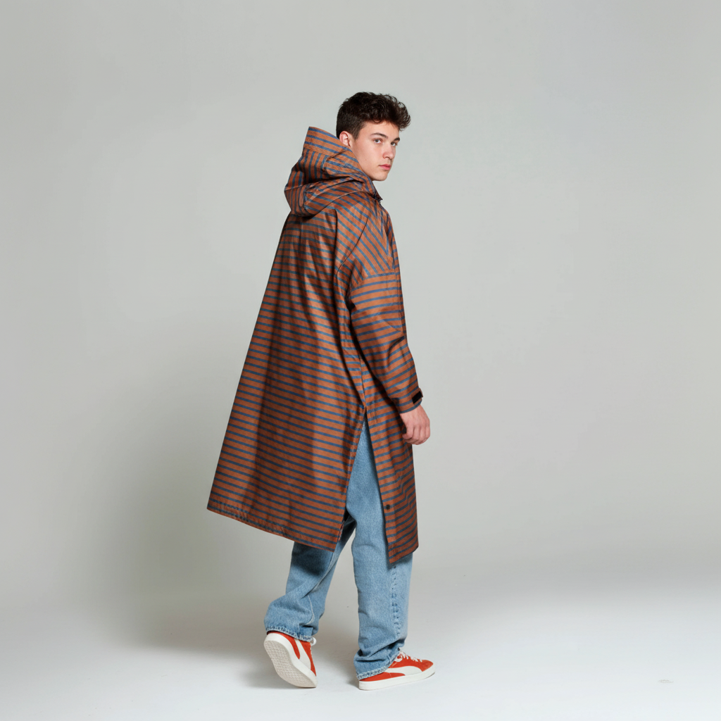 Smiles Patterned Design Rain Poncho