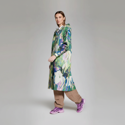 Smiles Patterned Design Rain Poncho