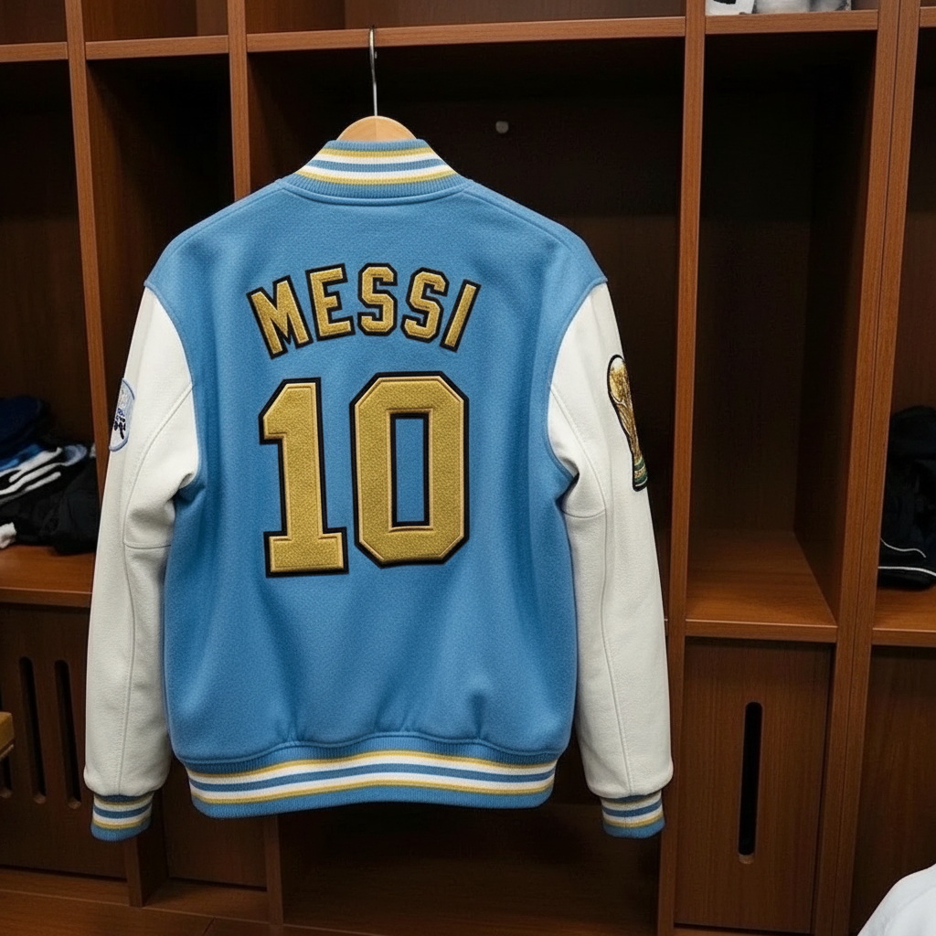 FIFA World Champions Messi Number 10 Varsity Jacket