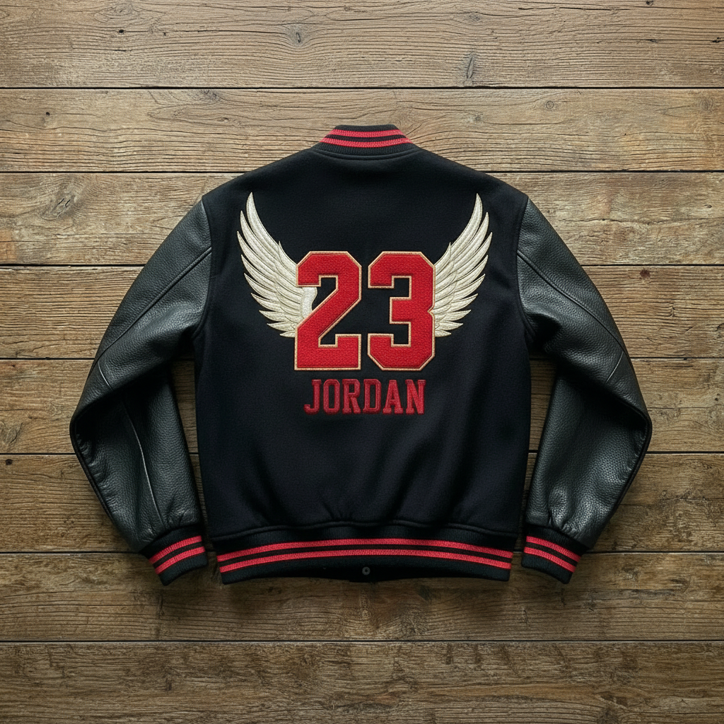 Michael Jordan Inspired Winged 23 Bomber Jacket