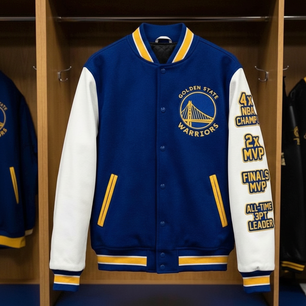 Steph Curry Basketball Varsity Jersey Jacket