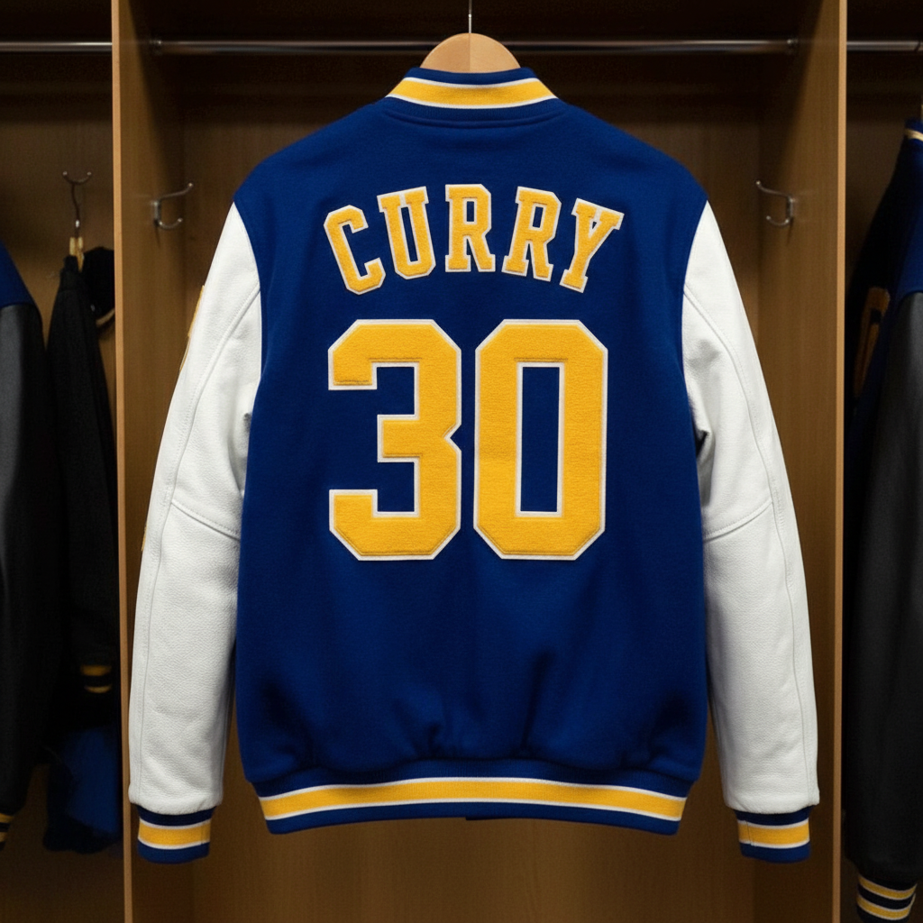 Steph Curry Basketball Varsity Jersey Jacket