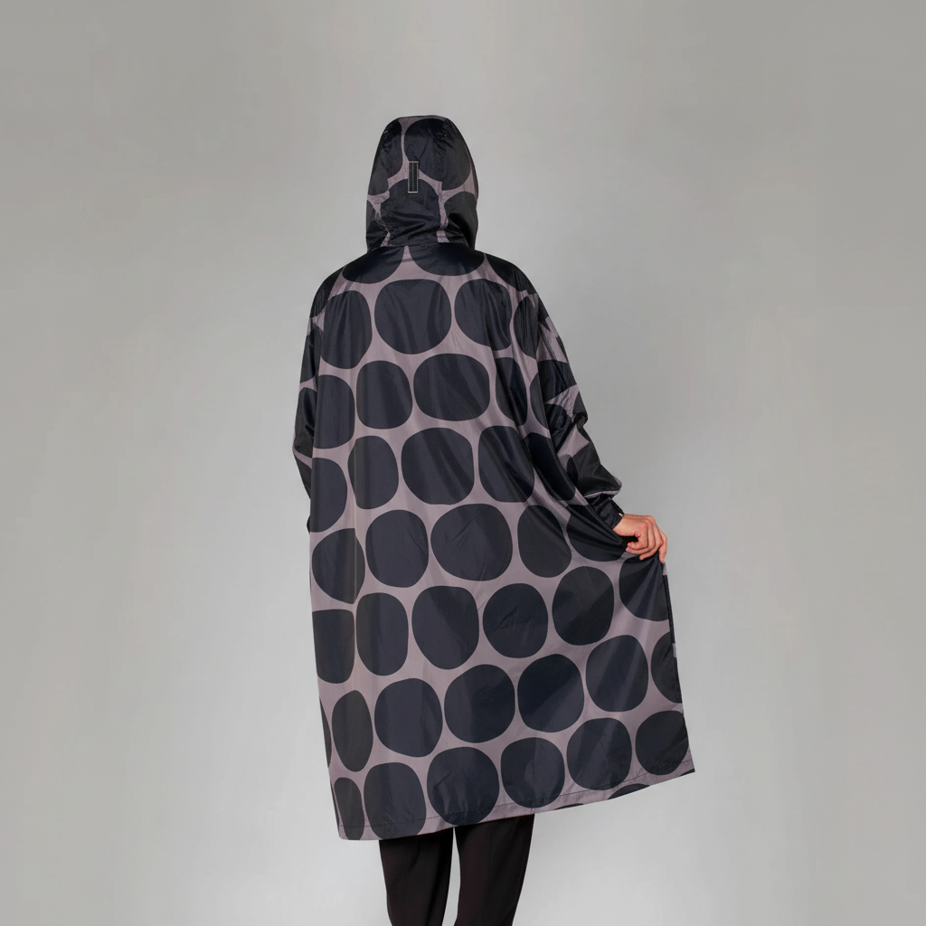 Smiles Patterned Design Rain Poncho