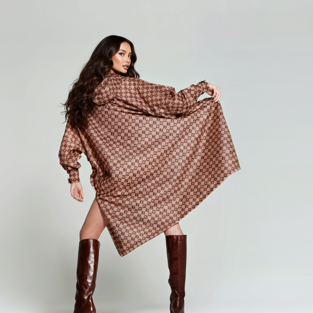 Smiles Patterned Design Rain Poncho