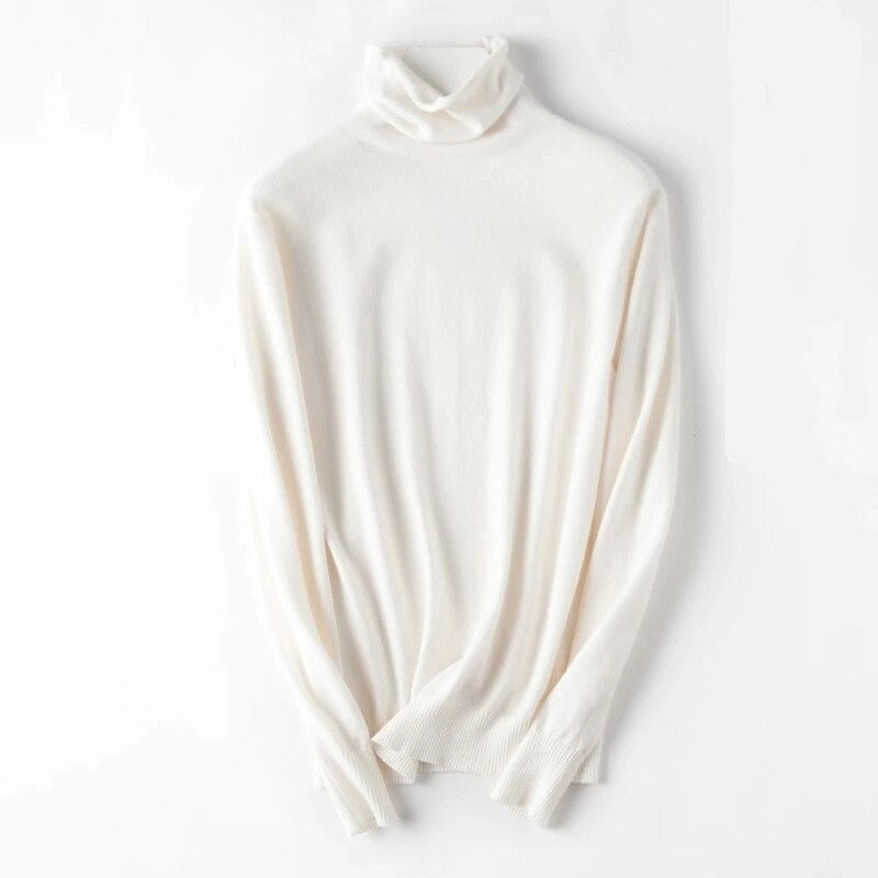 Soft Cashmere Slim-Fit Turtleneck Pullovers For Women-Soco Hoodie