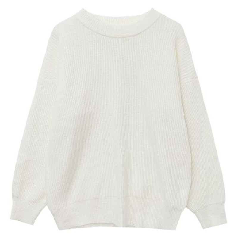 Cashmere Knitted Solid Long-Sleeved Pullover For Women-Soco Hoodie