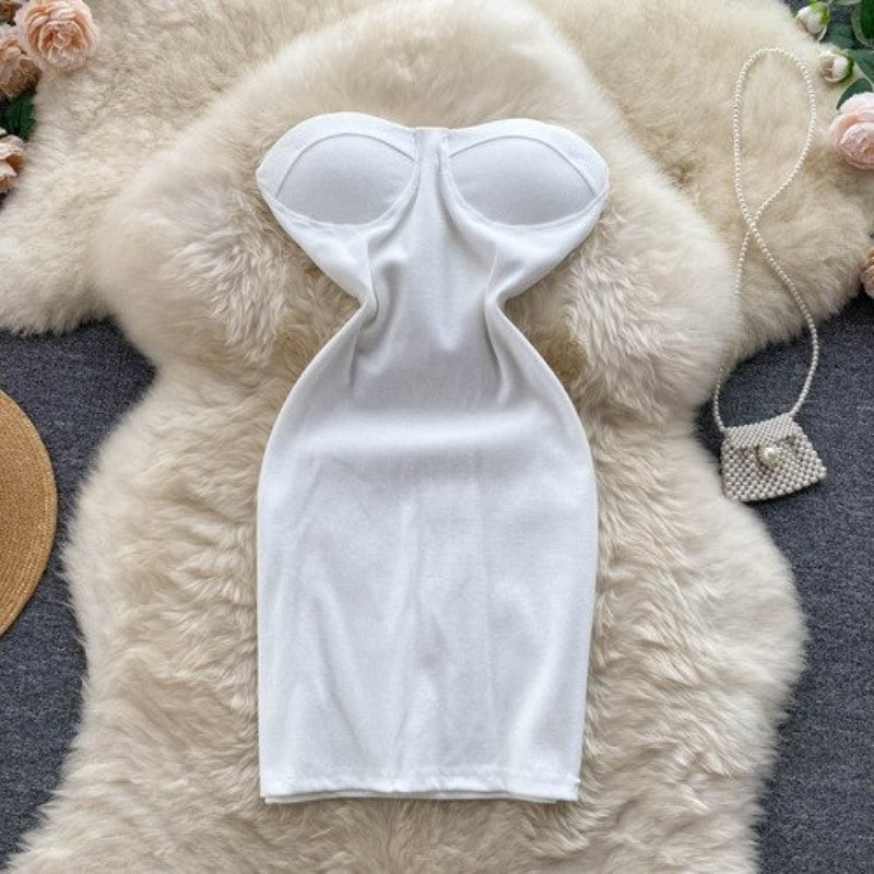 Stylish Club Temperament Strapless Dress For Women-Soco Hoodie