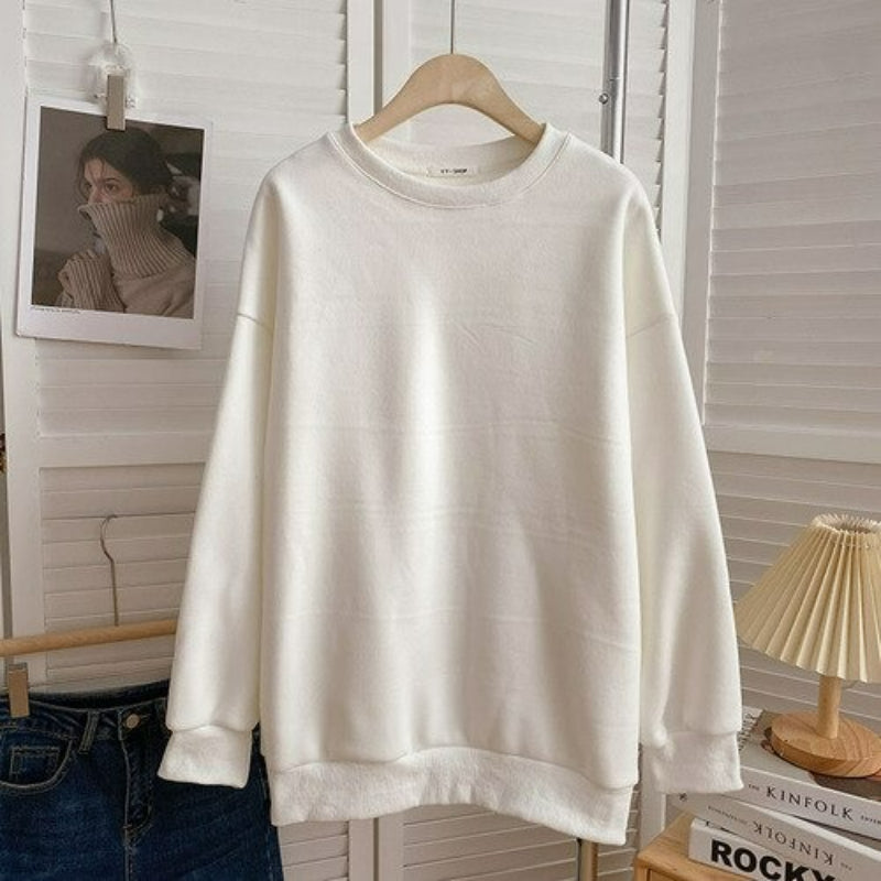 Women's Solid Color Thickened Winter Sweatshirt-Soco Hoodie
