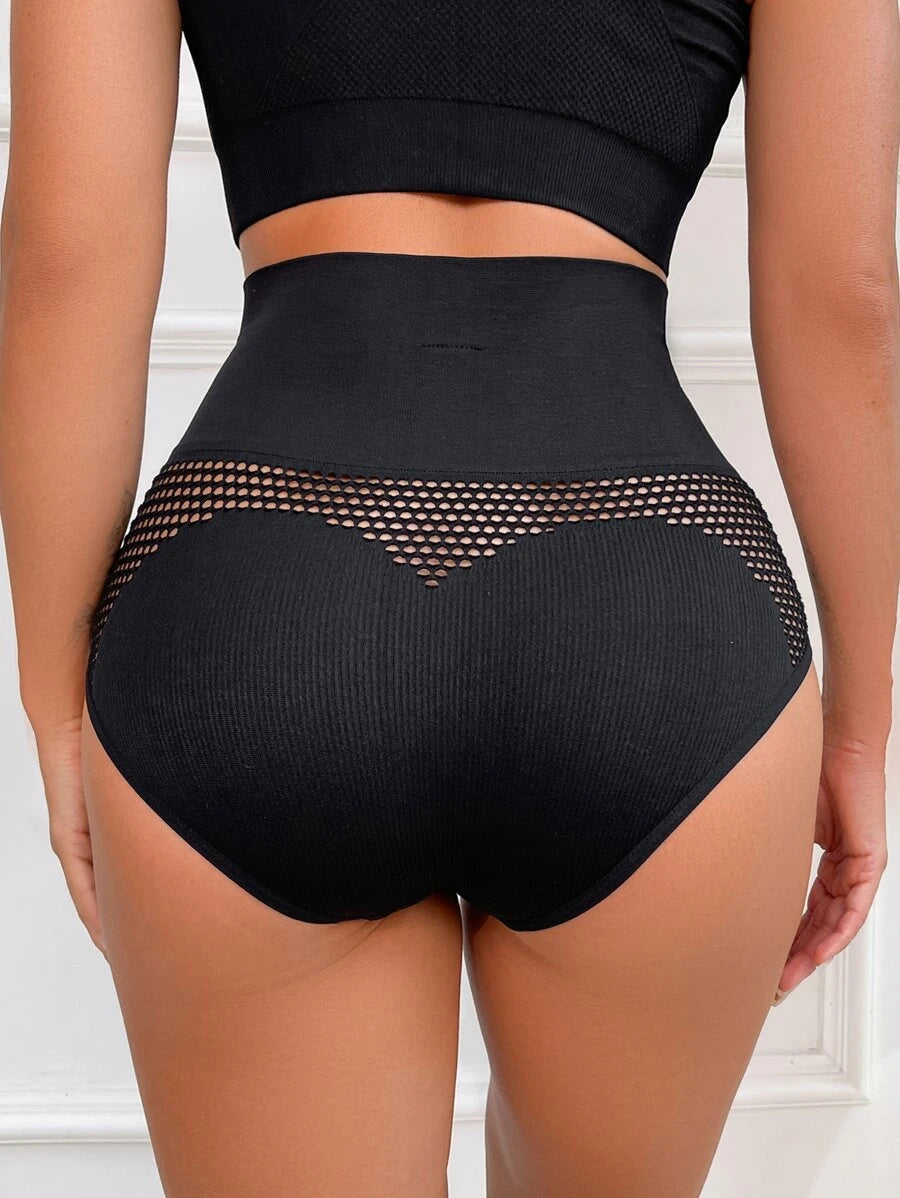 Wide Waistband Hollow Out Shapewear Panty-Soco Hoodie