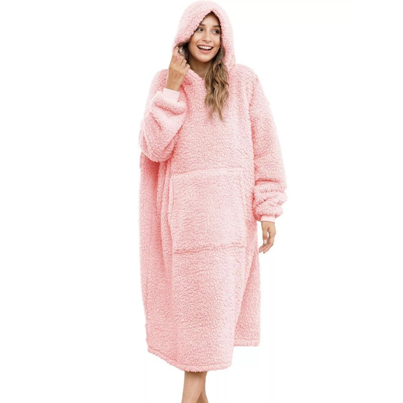 Long Warm Sherpa Fleece Sweatshirts Hoodie-Soco Hoodie