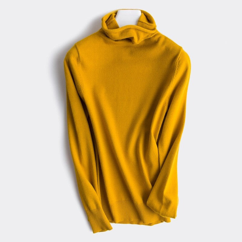 Soft Cashmere Slim-Fit Turtleneck Pullovers For Women-Soco Hoodie