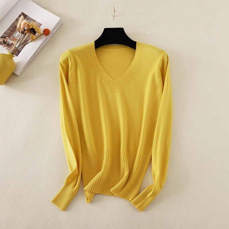 Slim Knitted Long Sleeve Sweater Jumper For Women-Soco Hoodie