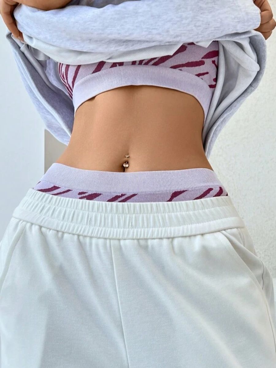 Zebra Striped Pattern Lingerie Set-Soco Hoodie