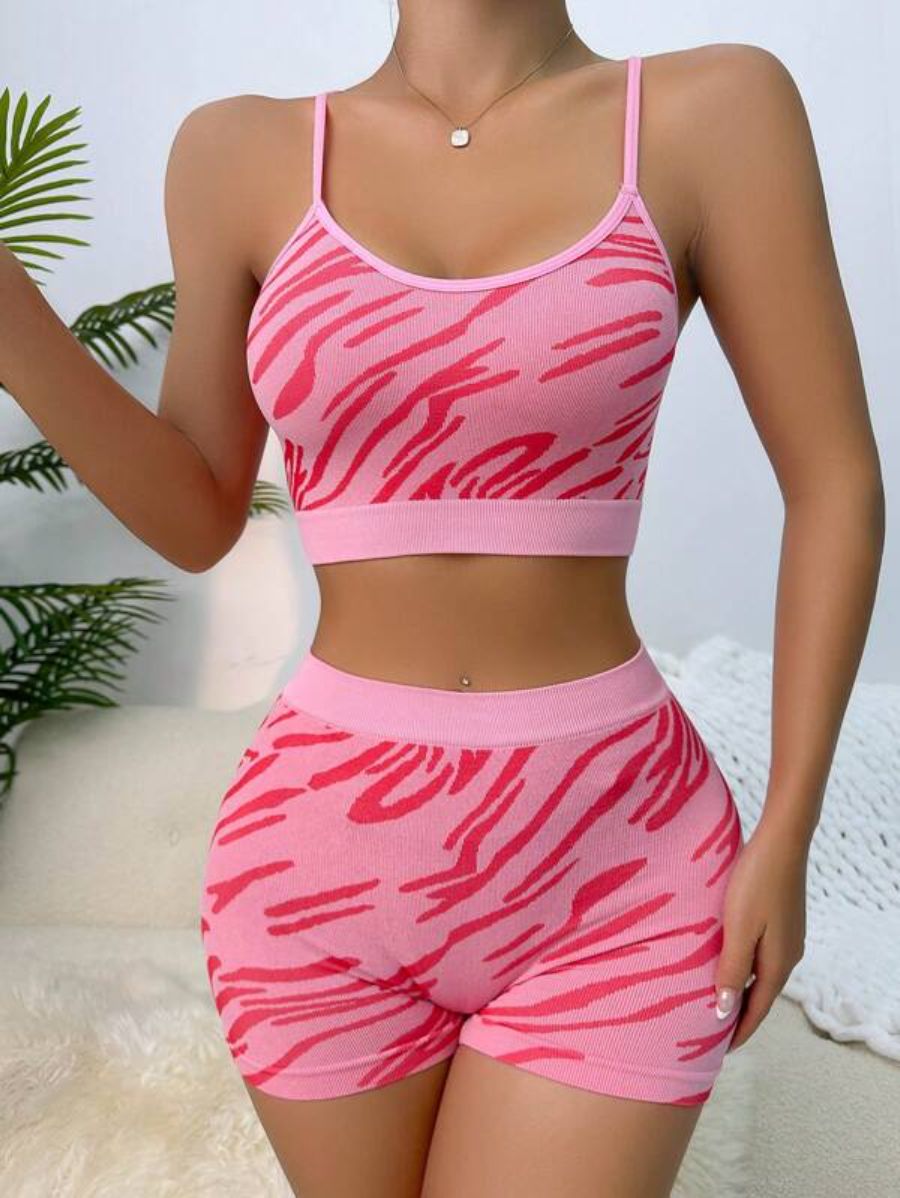 Zebra Striped Pattern Lingerie Set-Soco Hoodie