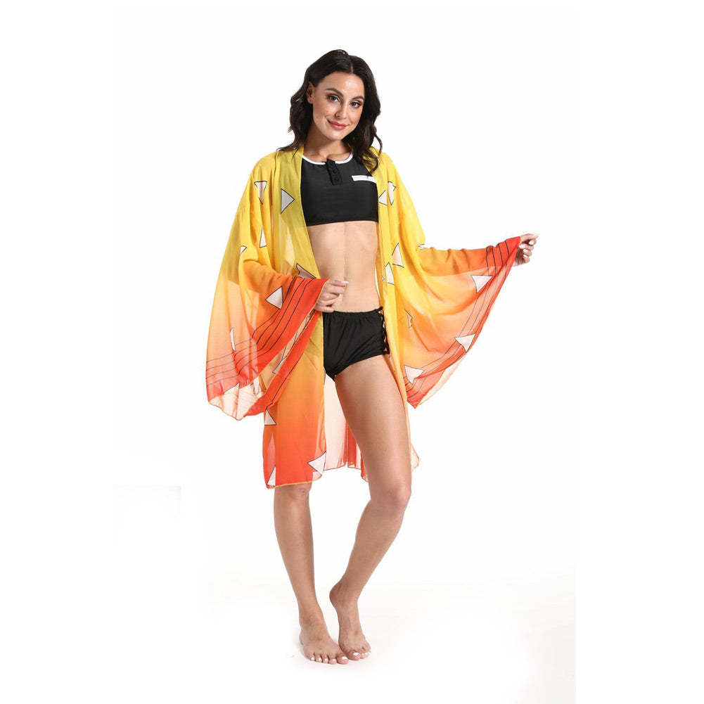 Zenitsu Bikini Beach Swimsuit Set-Soco Hoodie