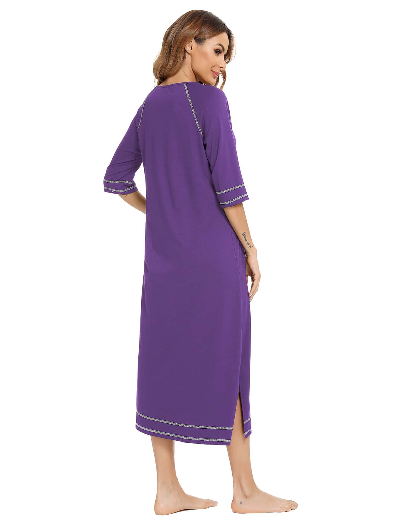 Zip Up Dress Coat Sleepwear-Soco Hoodie