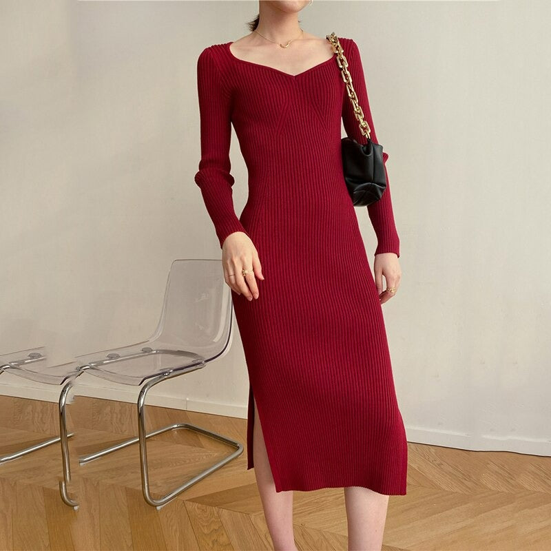 Retro V-Neck Office Lady Sweater Top For Women-Soco Hoodie